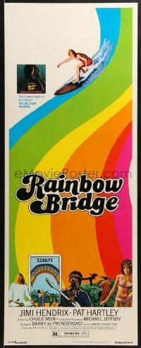 3j343 RAINBOW BRIDGE insert 1972 Jimi Hendrix, wild psychedelic surfing & tarot card image!