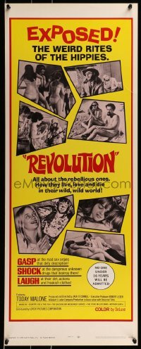 3j355 REVOLUTION insert 1968 the biggest hippie revolution, really groovy images!