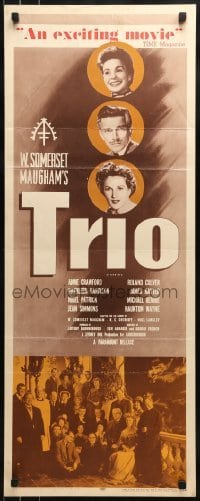 3j465 TRIO insert 1950 W. Somerset Maugham, Anne Crawford, Roland Culver, Kathleen Harrison