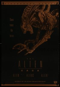 3k821 ALIEN SAGA 27x40 video poster 1997 Sigourney Weaver, great art of Giger's classic monster!