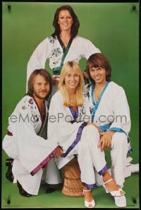 3k843 ABBA 26x39 commercial poster 1977 wacky image of band wearing Japanese clothing!