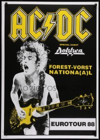 3k844 AC/DC 25x36 commercial poster 1988 cool art, Angus Young, Eurotour!