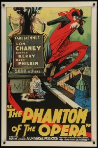 3k019 PHANTOM OF THE OPERA S2 recreation 1sh 2000 great artwork of Lon Chaney!