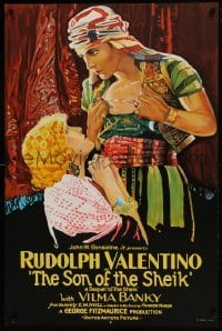 3k022 SON OF THE SHEIK S2 recreation 1sh 2000 incredible art of Rudolph Valentino & Vilma Banky!