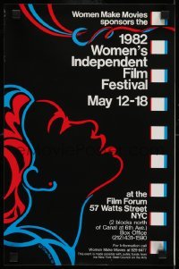 3k155 1982 WOMEN'S INDEPENDENT FILM FESTIVAL 11x17 film festival poster 1982 woman by Tomie Mai!