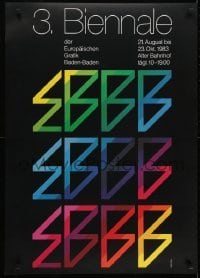 3k550 3 BIENNALE DER EUROPAISCHEN GRAFIK BADEN-BADEN 24x33 German museum/art exhibition 1983 Poell!