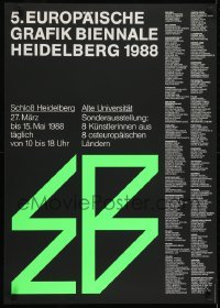 3k554 5 EUROPAISCHE GRAFIK BIENNALE HEIDELBERG 1988 24x33 German museum/art exhibition 1988 Poell!