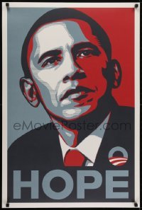 3k036 BARACK OBAMA 24x36 political campaign 2008 official Hope campaign poster, Shepard Fairey art!