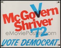 3k039 GEORGE MCGOVERN/SARGENT SHRIVER 23x29 political campaign 1972 bugged & beaten by Nixon!