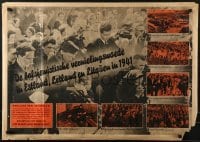 3k051 DE BOLSJEWISTISCHE VERNIELINGSWOEDE 24x34 Belgian WWII war poster 1940s images of Soviets!