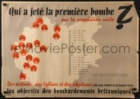 3k059 QUI A JETE LA PREMIERE BOMBE 23x33 French WWII war poster 1940
