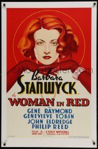 3k023 WOMAN IN RED S2 recreation 1sh 2000 wonderful artwork of Barbara Stanwyck!