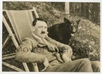 3m039 ADOLF HITLER 4.75x6.5 news photo 1933 taking his ease w/his faithful dog in civilian attire!