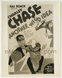 3m174 ANOTHER WILD IDEA 8x10.25 still 1934 great Hirschfeld art of Charley Chase used on the 1sh!