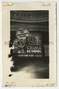 3m008 CRIME SCHOOL 3.5x5.25 photo 1938 Dead End Kids & Bogart, today's kids, tomorrow's killers!
