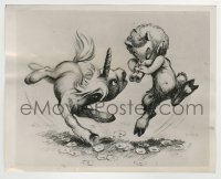 3m045 FANTASIA 7.25x9 news photo 1940 from Pastoral Symphony, unicorn with male satyr, great snipe!