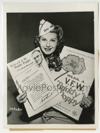3m038 IRENE MANNING 6.5x8.75 news photo 1943 chosen as the Buddy Poppy Girl in World War II!