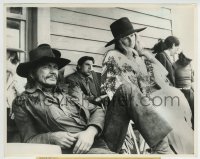 3m044 CHATO'S LAND 8x10 news photo 1971 Charles Bronson visited on set by wife Jill Ireland!