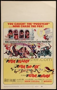 3p006 AFTER THE FOX WC 1966 De Sica's Caccia alla Volpe, Peter Sellers, cool Frazetta cartoon art!