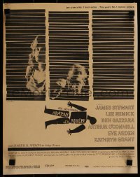 3p010 ANATOMY OF A MURDER WC 1959 different Saul Bass silhouette & stars behind blinds image!