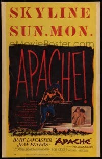 3p012 APACHE WC 1954 Robert Aldrich, Native American Burt Lancaster & Jean Peters!