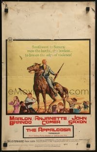 3p013 APPALOOSA WC 1966 Marlon Brando rode the lustful & lawless to live on the edge of violence!