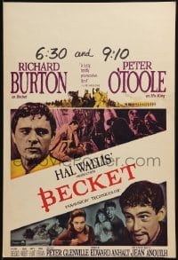 3p023 BECKET WC 1964 Richard Burton in the title role, Peter O'Toole, John Gielgud