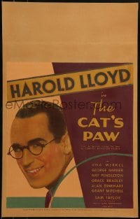 3p043 CAT'S PAW WC 1934 close up of smiling Harold Lloyd with his trademark glasses!