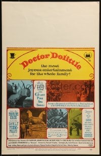 3p059 DOCTOR DOLITTLE WC R1969 Rex Harrison speaks with animals, directed by Richard Fleischer!