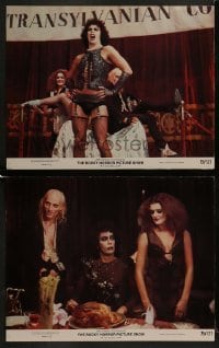 3r972 ROCKY HORROR PICTURE SHOW 2 color 11x14 stills 1975 Tim Curry in drag with Quinn and O'Brien!