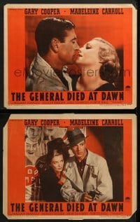 3r936 GENERAL DIED AT DAWN 2 LCs R1942 Gary Cooper, Madeleine Carroll, Lewis Milestone directed!