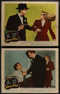 3r947 JOHNNY O'CLOCK 2 LCs 1946 Dick Powell was too smart to tangle w/sexy Evelyn Keyes!