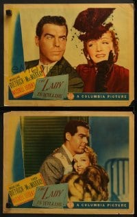 3r950 LADY IS WILLING 2 LCs 1942 great close ups of smiling Marlene Dietrich & Fred MacMurray!