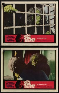 3r977 SHE BEAST 2 LCs 1966 Barbara Steele is possessed by an 18th century witch who wants revenge!