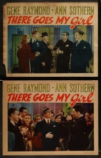 3r986 THERE GOES MY GIRL 2 LCs 1937 gorgeous Ann Sothern & Gene Raymond w/ Lane and Jenks!