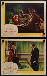 3r989 TOO LATE FOR TEARS 2 LCs 1949 great images of sexy Lizabeth Scott, Dan Duryea!