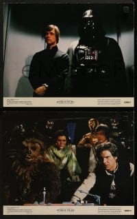 3r264 RETURN OF THE JEDI 8 color 11x14 stills 1983 Luke, Leia, Han, Chewbacca, Darth Vader, Lando!