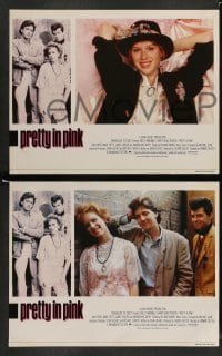 3r254 PRETTY IN PINK 8 English LCs 1986 great images of Molly Ringwald, Andrew McCarthy & Jon Cryer!