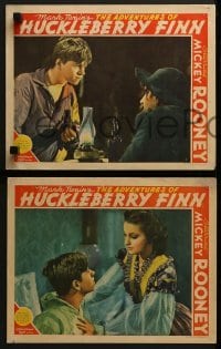 3r485 ADVENTURES OF HUCKLEBERRY FINN 6 LCs 1939 Mickey Rooney, Carver, Connolly, Mark Twain!