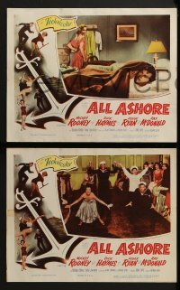 3r024 ALL ASHORE 8 LCs 1952 Mickey Rooney, Peggy Ryan, Navy musical, fun galore!