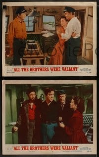 3r574 ALL THE BROTHERS WERE VALIANT 5 LCs 1953 Robert Taylor, Stewart Granger, whaling!