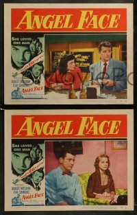 3r029 ANGEL FACE 8 LCs 1953 Robert Mitchum, Jean Simmons, Freeman, Otto Preminger, Howard Hughes!