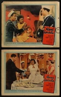 3r399 ANNA LUCASTA 7 LCs 1959 art of red-hot night-time girl Eartha Kitt & Sammy Davis Jr.!