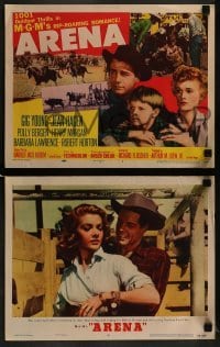 3r031 ARENA 8 LCs 1953 Gig Young, cool cowboy western, MGM's full-length feature!