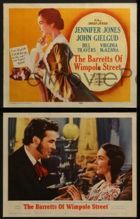 3r039 BARRETTS OF WIMPOLE STREET 8 LCs 1957 Jennifer Jones as Elizabeth Browning!