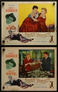 3r044 BEHAVE YOURSELF 8 LCs 1951 Shelley Winters, Farley Granger, Gillmore, art by Alberto Vargas!