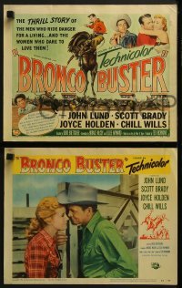 3r067 BRONCO BUSTER 8 LCs 1952 directed by Budd Boetticher, cool rodeo clown and parade images