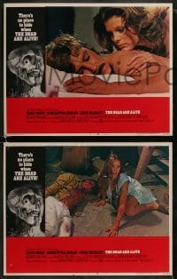 3r415 DEAD ARE ALIVE 7 LCs 1972 Alex Cord, Samantha Eggar, wild zombie horror images!