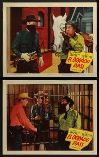 3r688 EL DORADO PASS 4 LCs 1948 Charles Starrett as The Durango Kid with Smiley Burnette!