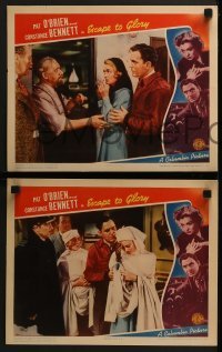 3r693 ESCAPE TO GLORY 4 LCs 1940 Pat O'Brien & Constance Bennett live perilously & love dangerously!